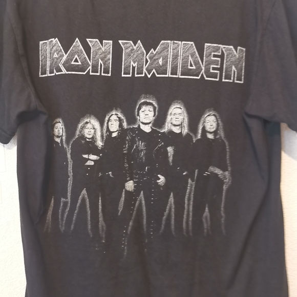 Iron Maiden Double Print T-shirt Solid Rock USA Label A Matter of Life and Death - Picture 6 of 8